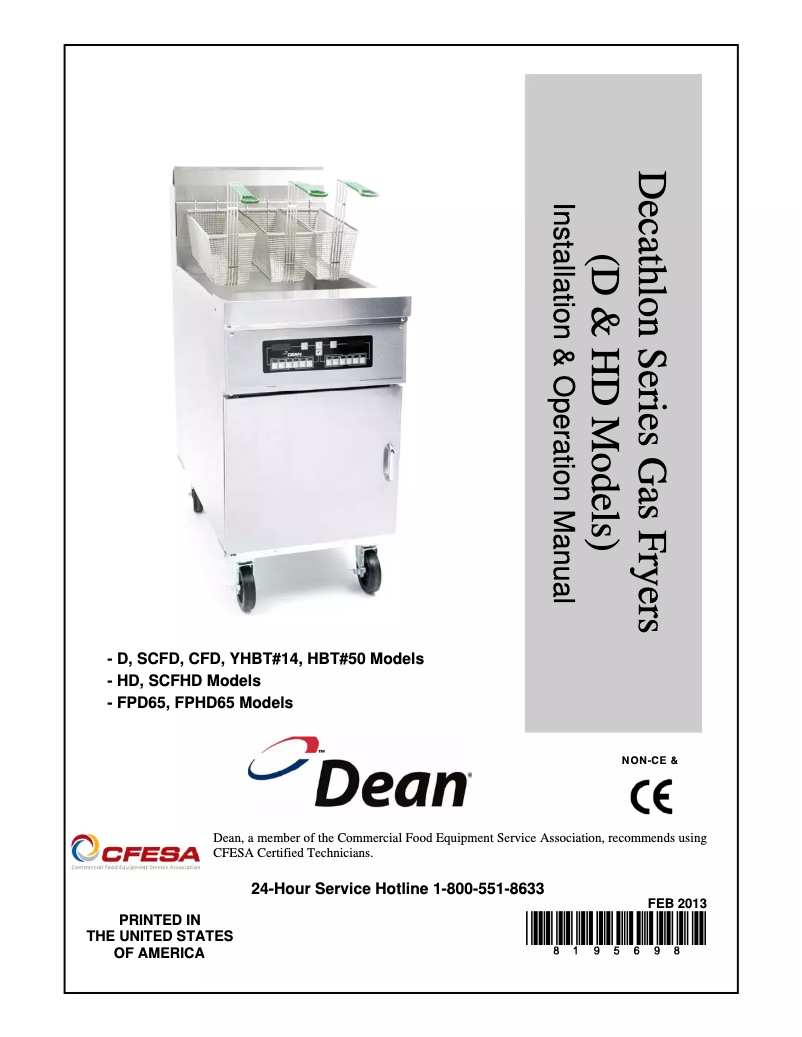 First page image of the manual for D150G