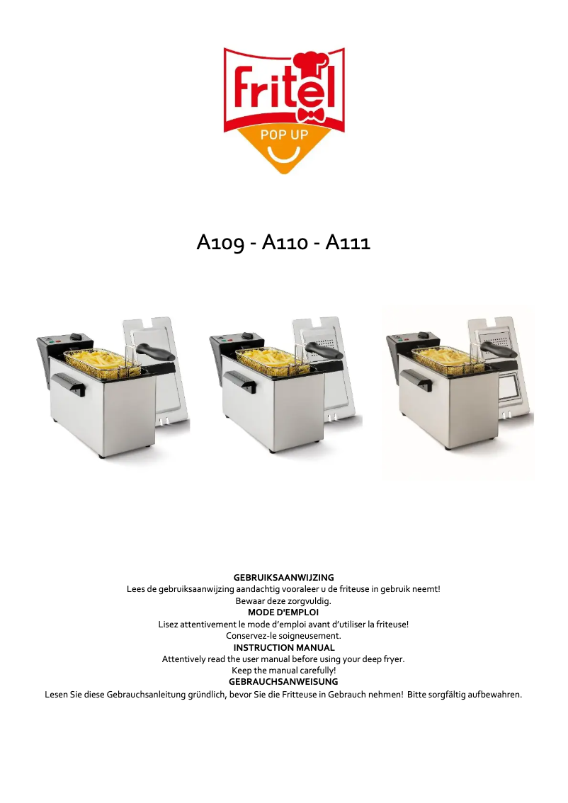 Page 1 of the manual User Manual Fritel A109