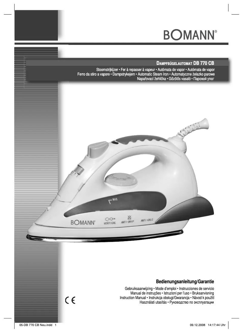 Page 1 of the manual User Manual Bomann DB 770 CB