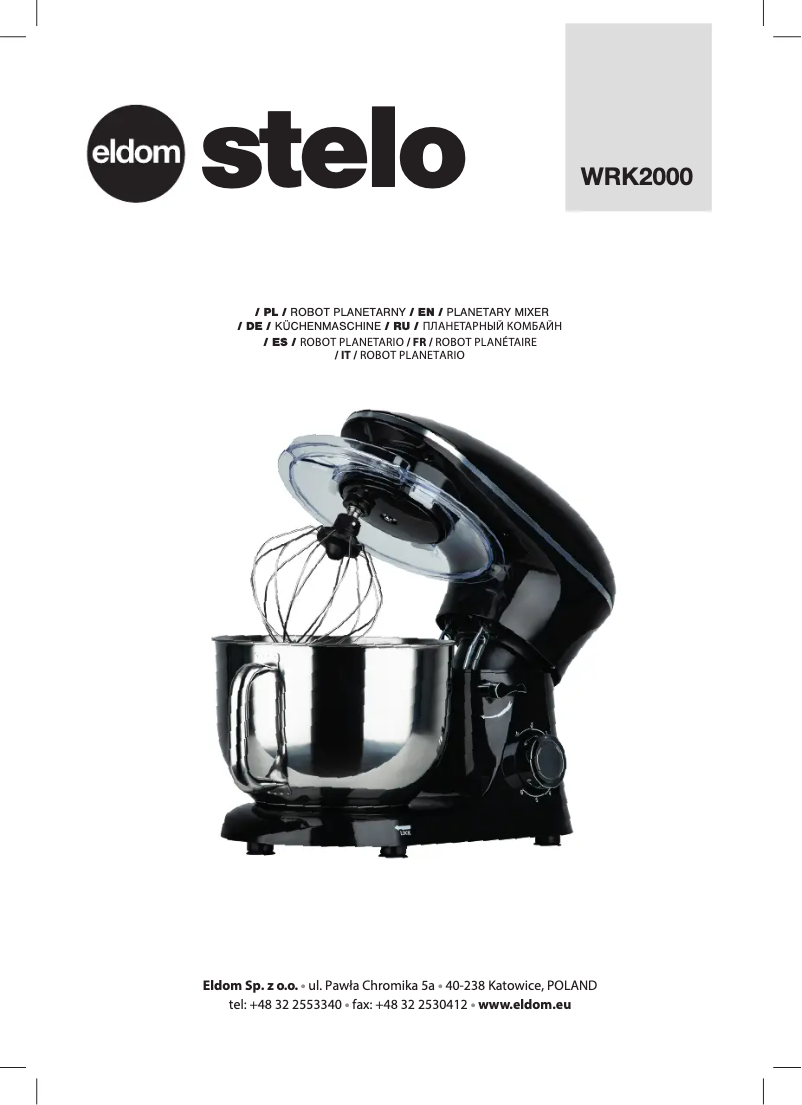 First page image of the manual for STELO WRK2000