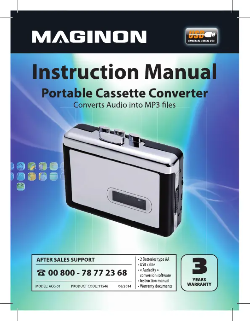 First page image of the manual for ACC-01