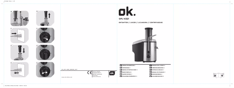 Page 1 of the manual User Manual OK OPJ 4321