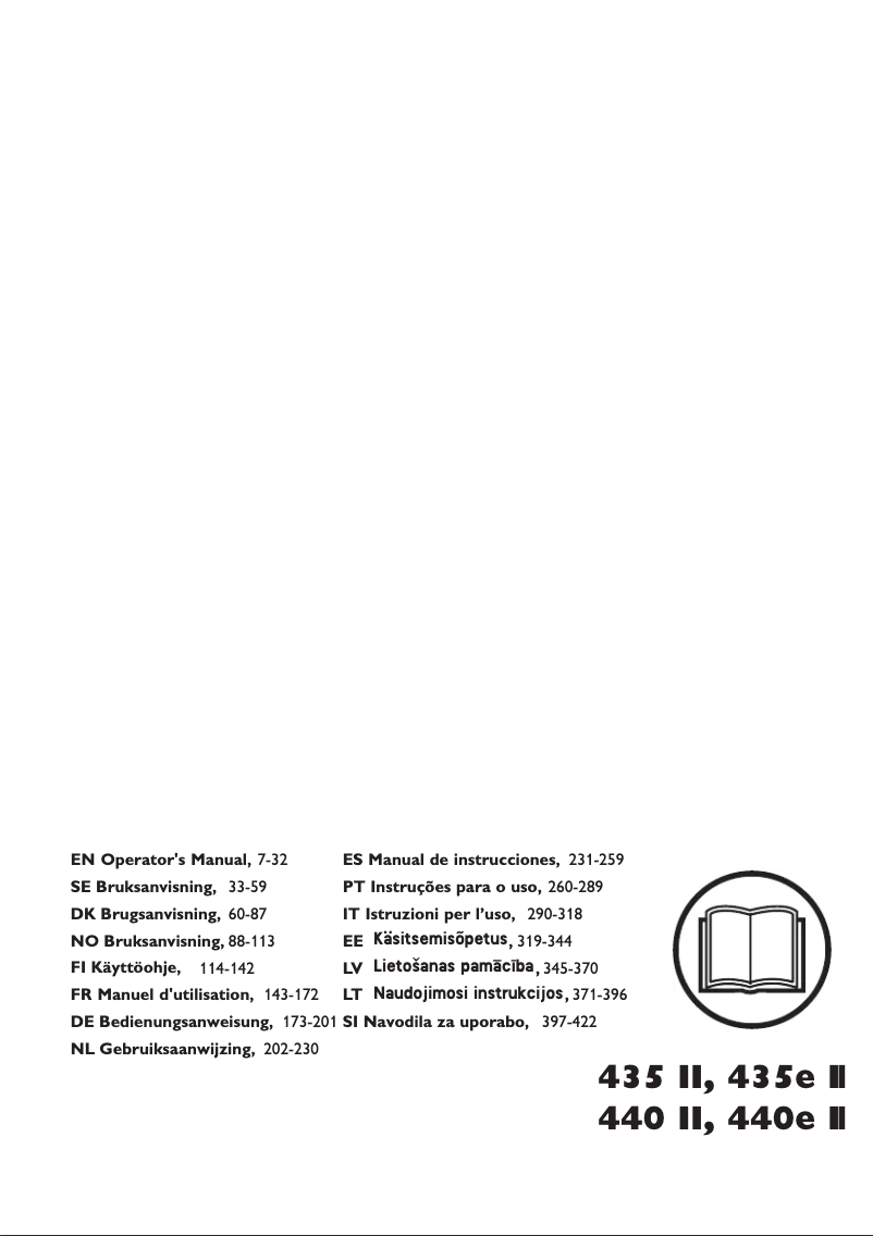 First page image of the manual for 440e II