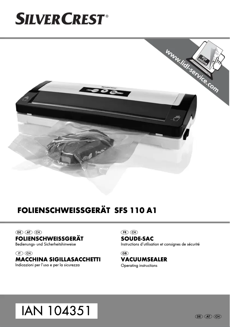 Image de la première page du manuel de l'appareil SFS 110 B2