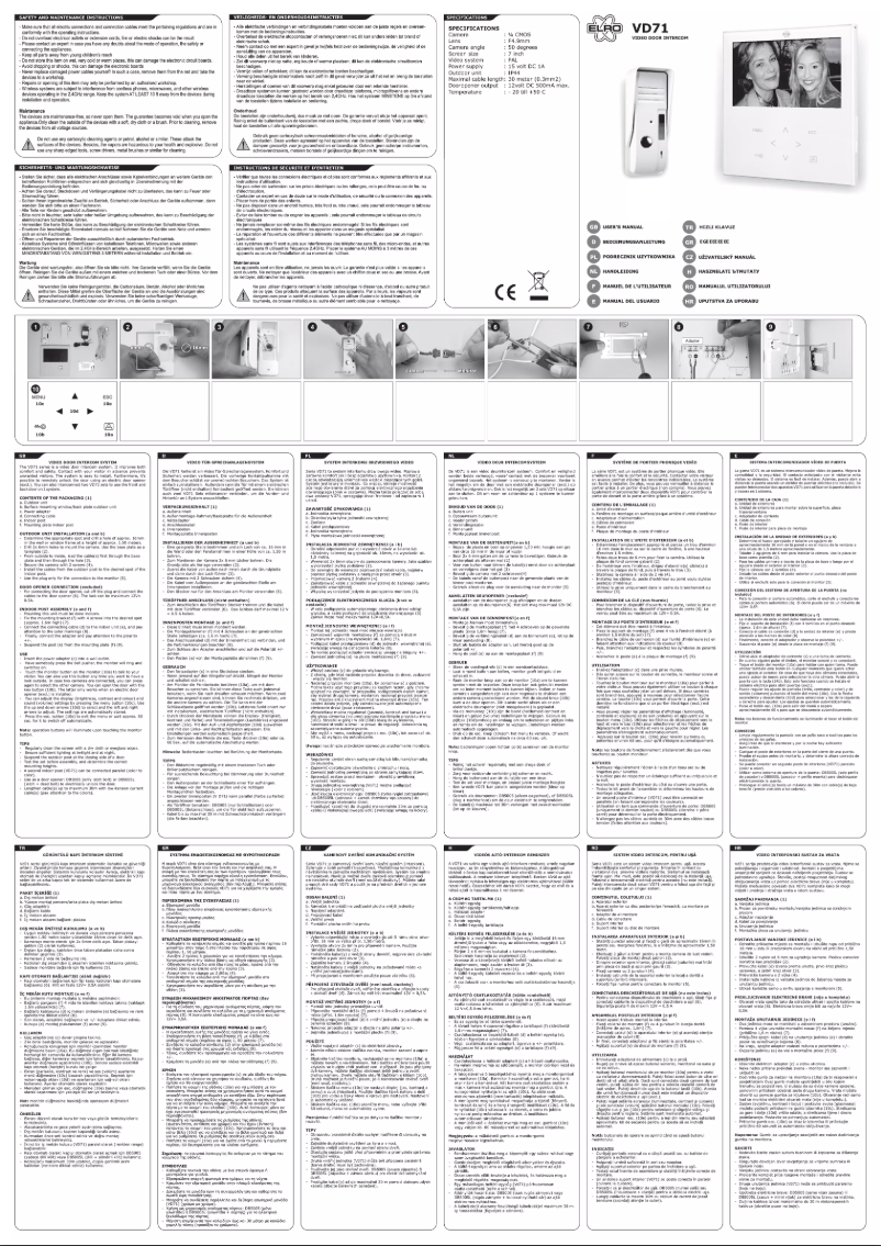 Page 1 de la notice Manuel utilisateur Elro VD71