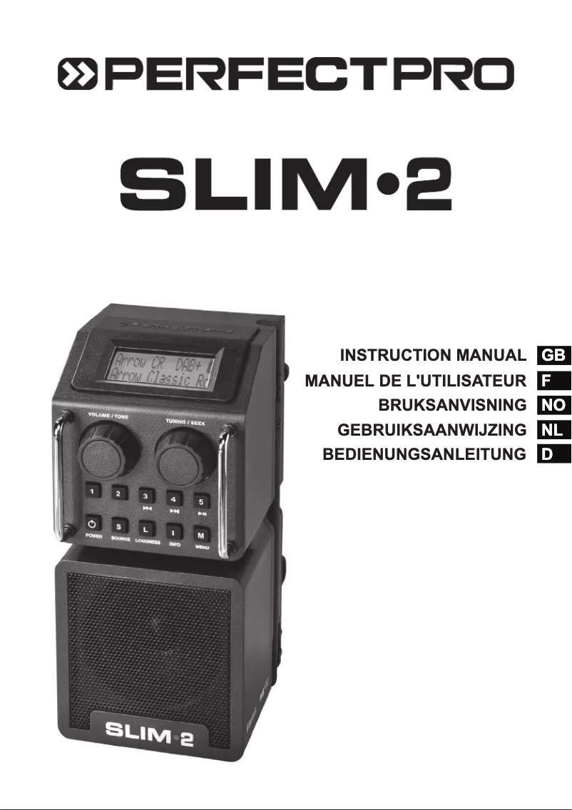 Page 1 of the manual User Manual PerfectPro Slim 2