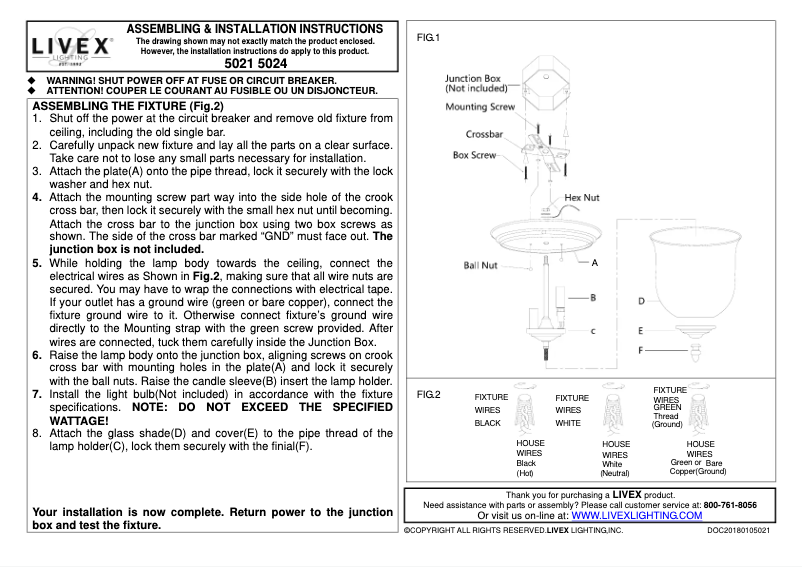 First page image of the manual for Legacy 5024-01