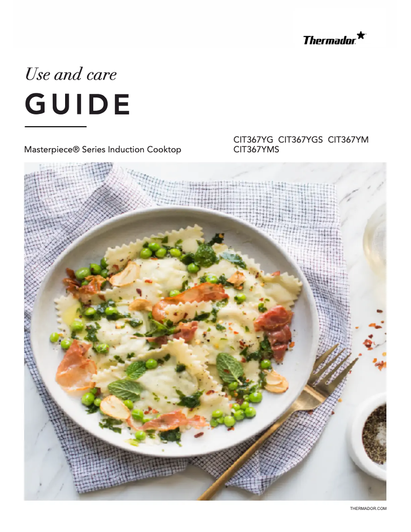 Page 1 of the manual User Manual Thermador CIT367YMS