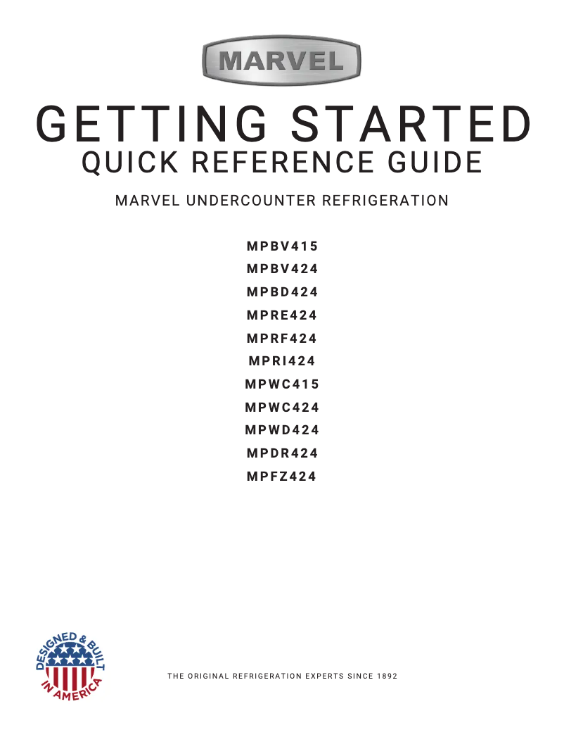 First page image of the manual for MPWD424