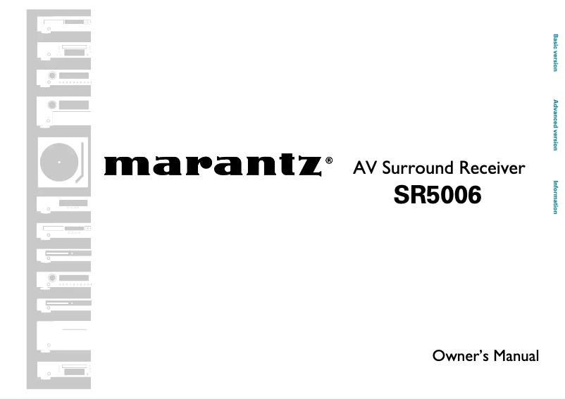 Page 1 of the manual Instruction Manual Marantz SR5006