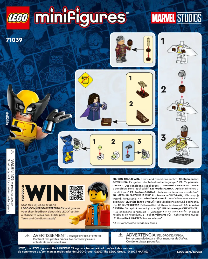 Page 1 of the manual User Manual Lego Minifigures Marvel 71039