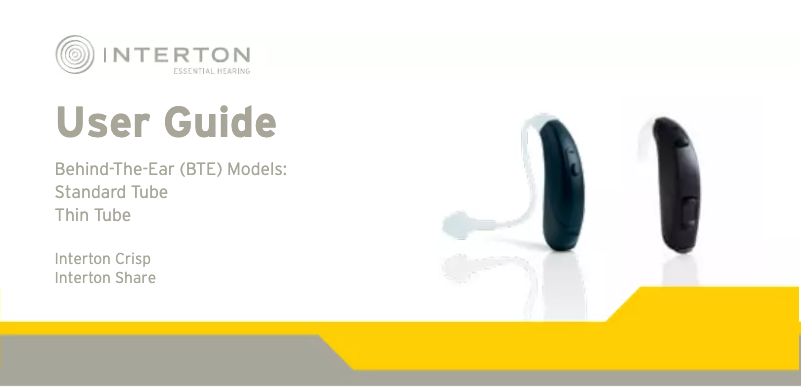 Page 1 of the manual User Manual Interton Crisp BTE