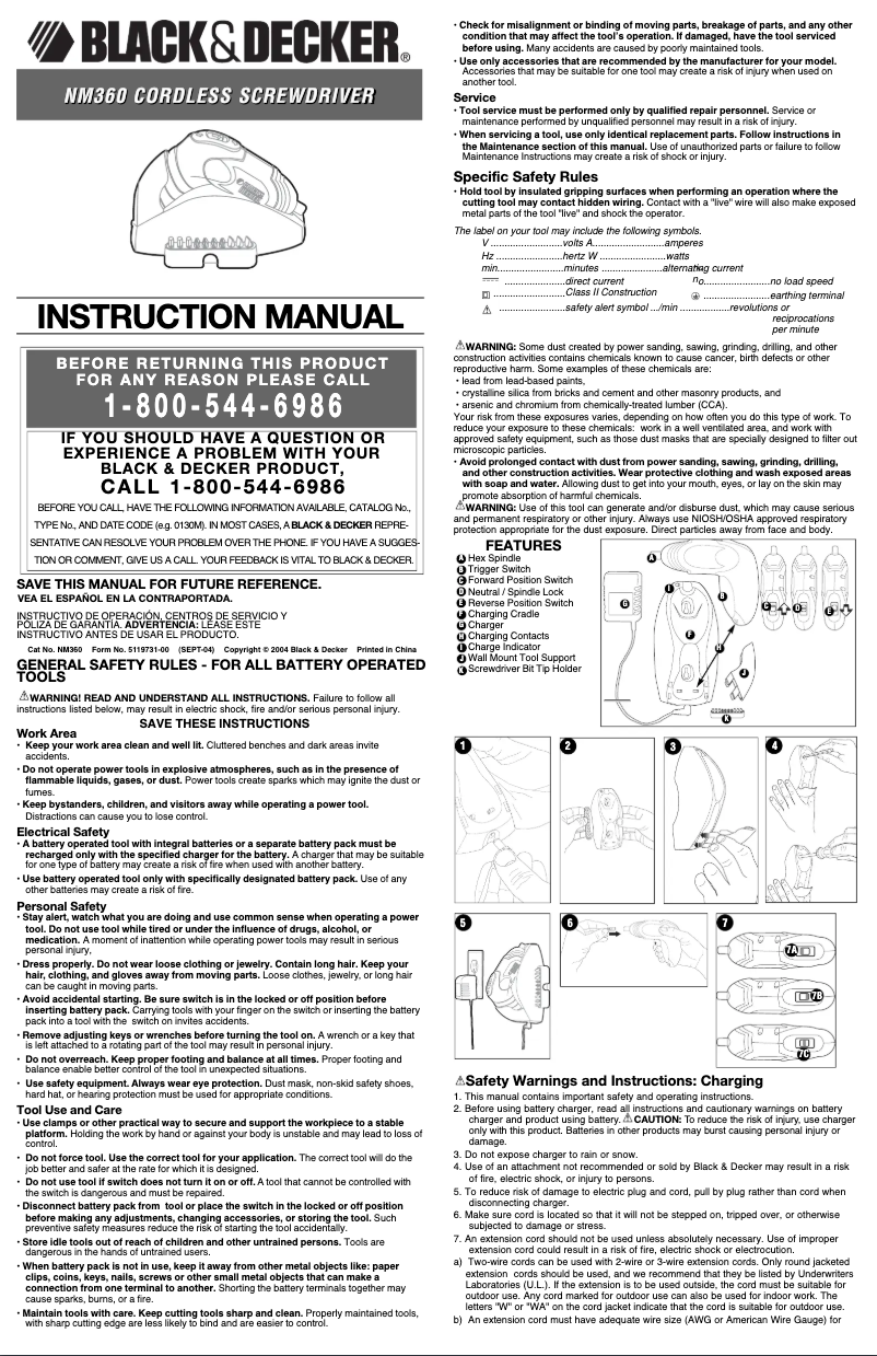 First page image of the manual for NM360