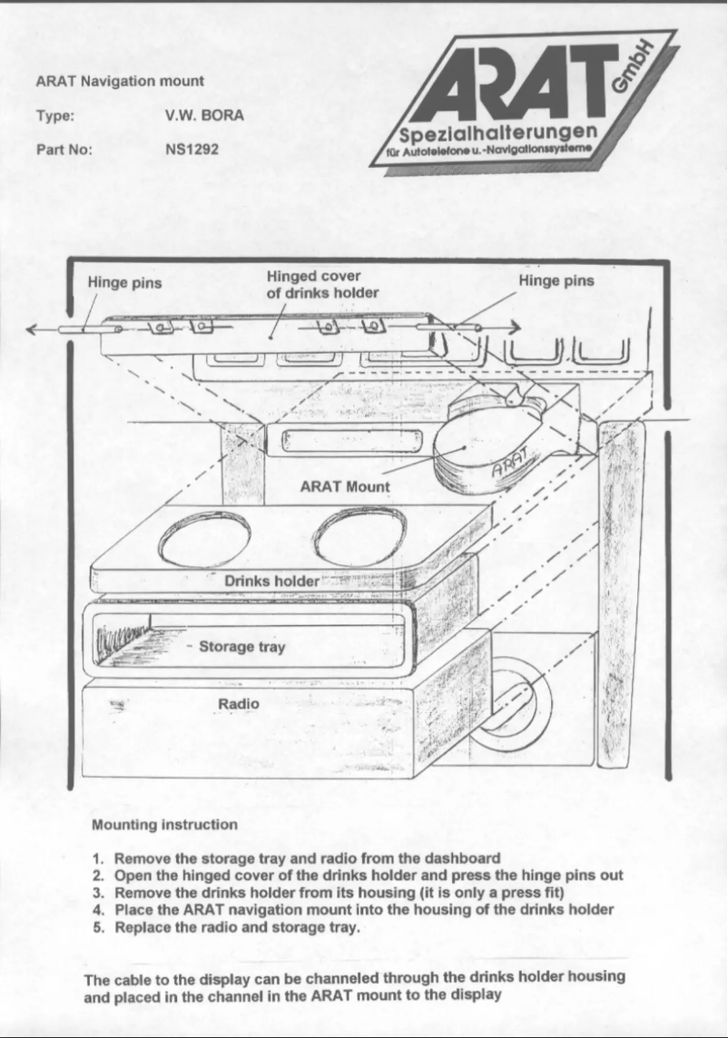 First page image of the manual for NS1292