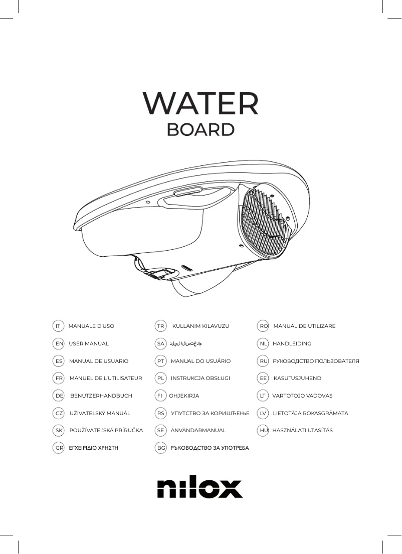 Page 1 of the manual User Manual Nilox Water Board