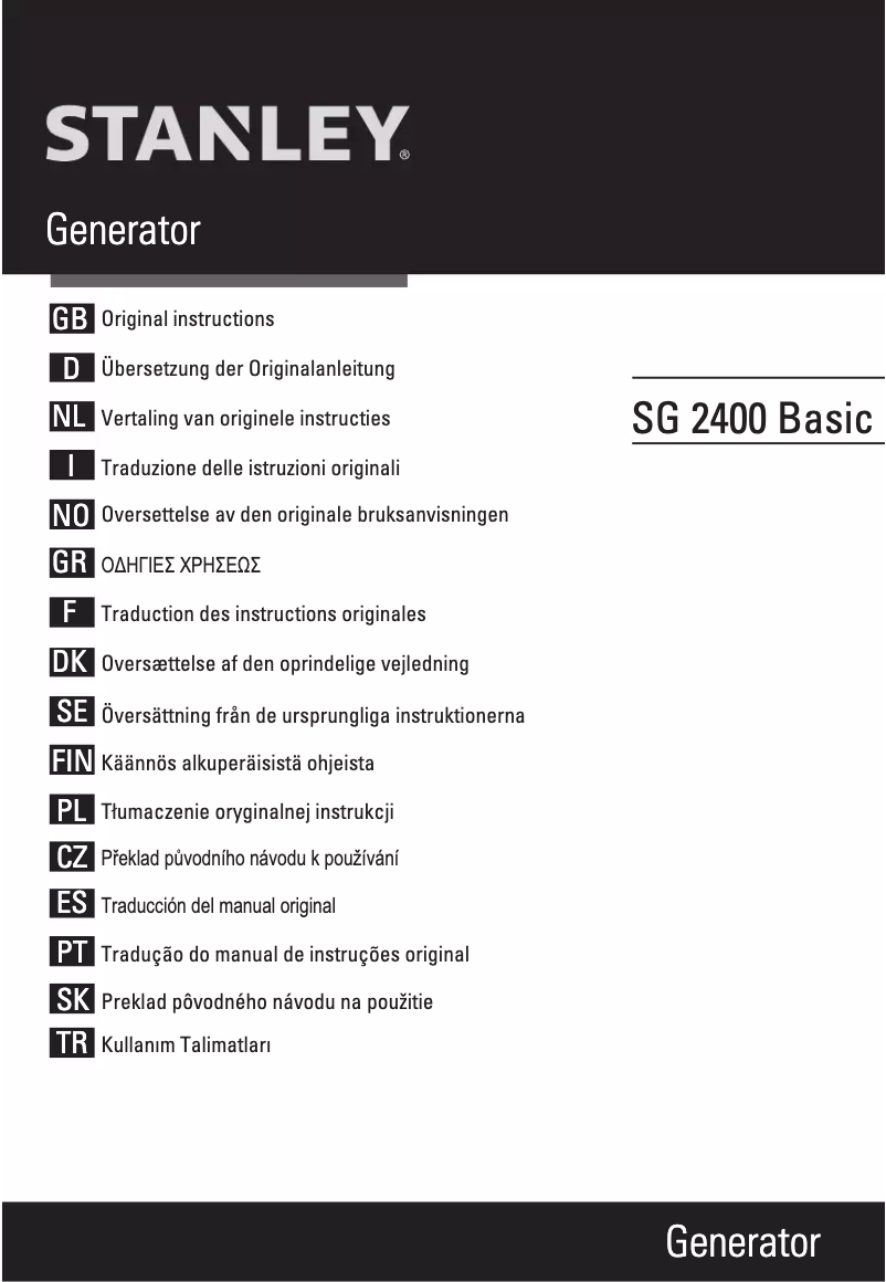 First page image of the manual for SIG 2400 Basic