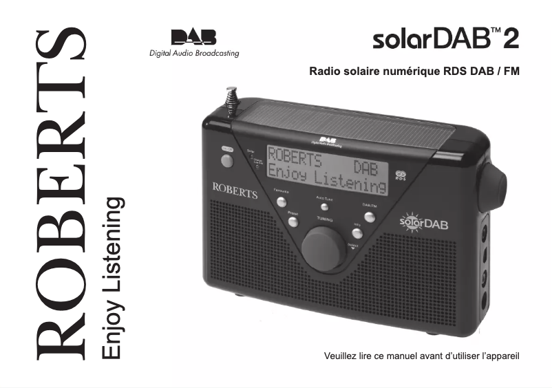 Page 1 of the manual User Manual Roberts SolarDAB 2