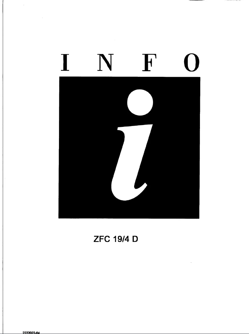 Page 1 of the manual User Manual Zanussi ZFC 19 4