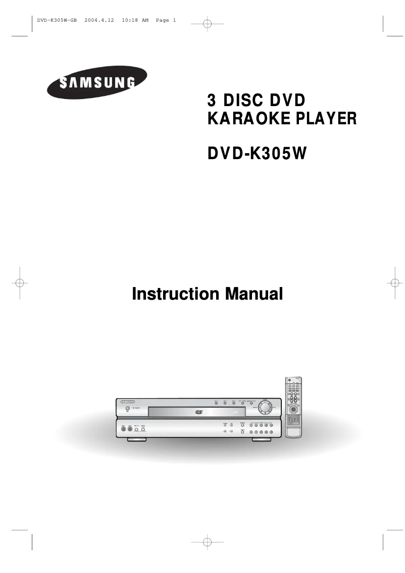 Page 1 of the manual User Manual Samsung DVD-K305W