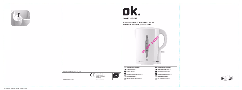 Page 1 of the manual User Manual OK OWK 103-W