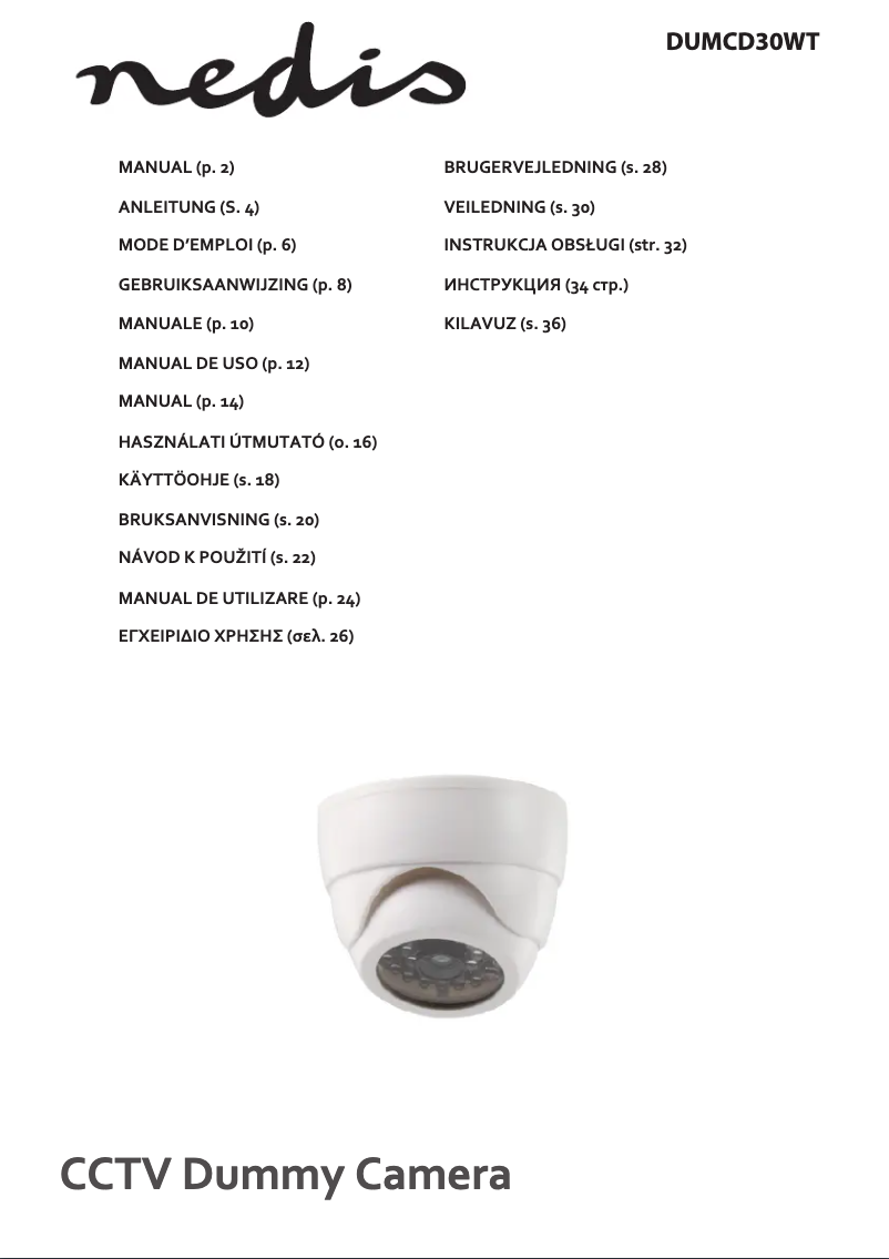 First page image of the manual for DUMCD30WT