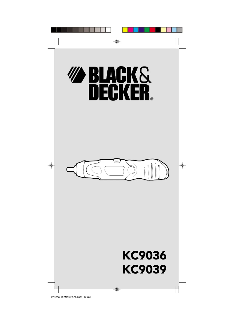 Page 1 of the manual User Manual Black & Decker KC9039