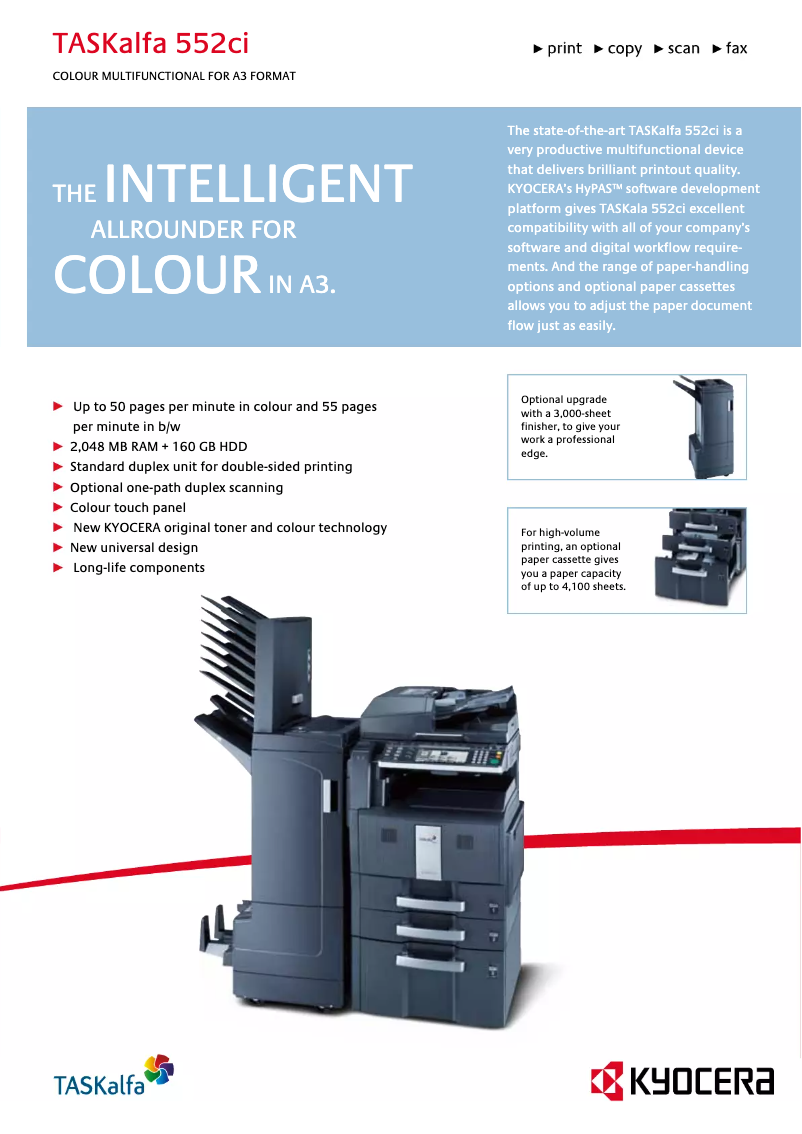 First page image of the manual for TASKalfa 552ci