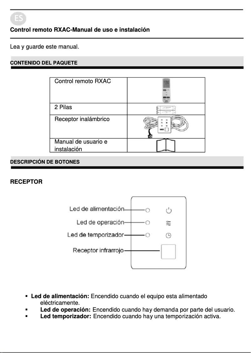 Page 1 de la notice Manuel utilisateur Baxi LS50
