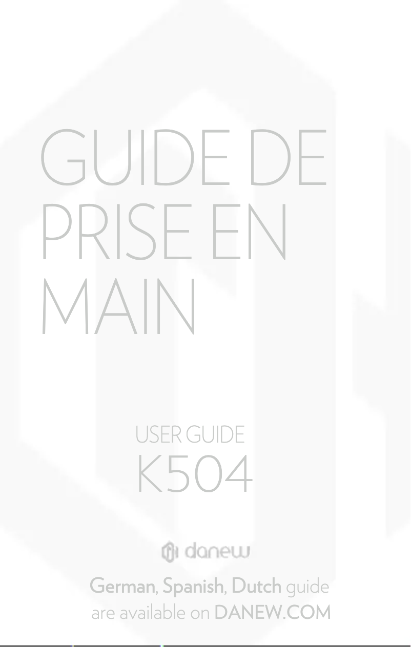 Page 1 of the manual User Manual Danew Konnect 504