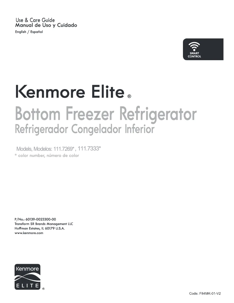 Page 1 of the manual User Manual Kenmore Elite 73332