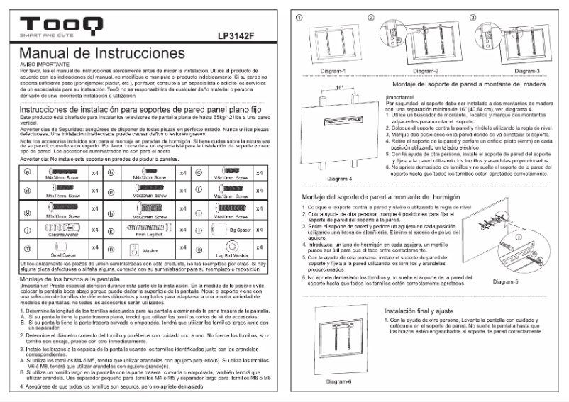 First page image of the manual for LP3142F
