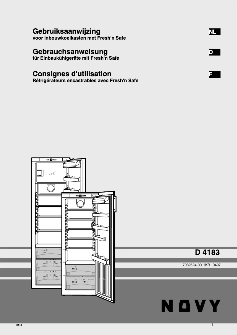First page image of the manual for D 4183