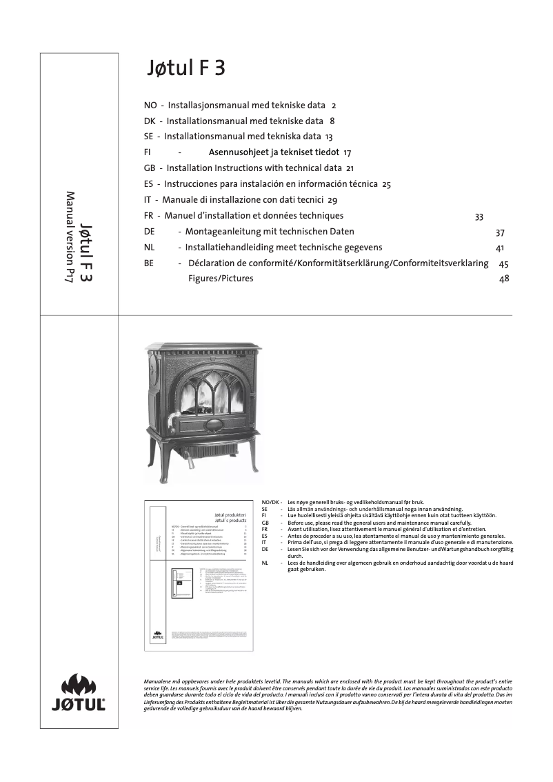 First page image of the manual for F 3