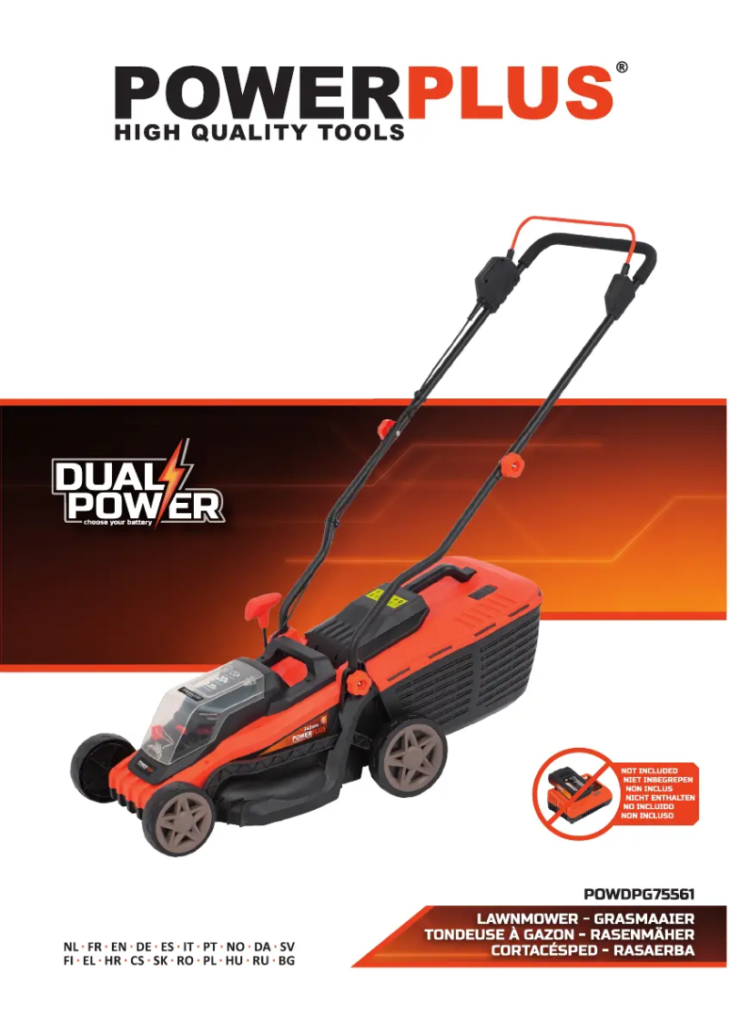 First page image of the manual for POWDPG75561