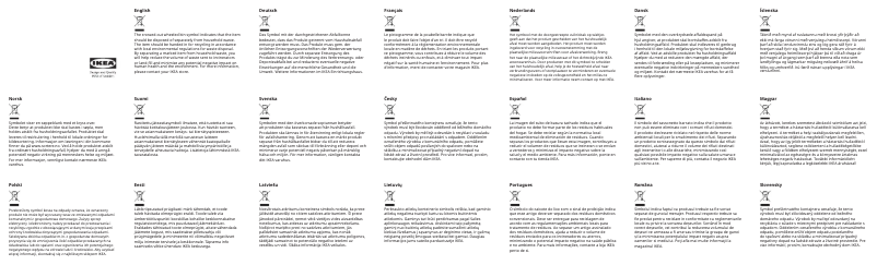 Page 1 de la notice Manuel utilisateur Ikea LÖTTORP 104.591.06