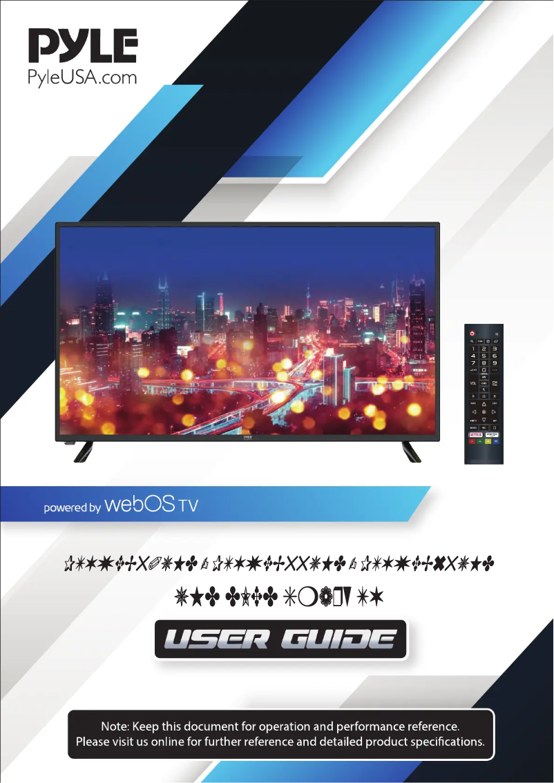 Page 1 of the manual User Manual Pyle PTVWEB65UHD