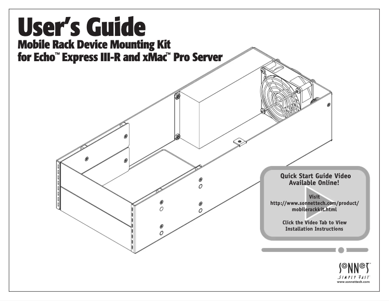 Page 1 of the manual User Manual Sonnet MR-STO-X8SSD