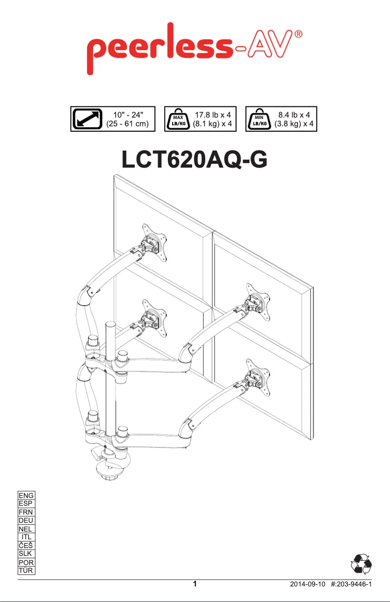 Page 1 of the manual User Manual Peerless-AV LCT620AQ-G