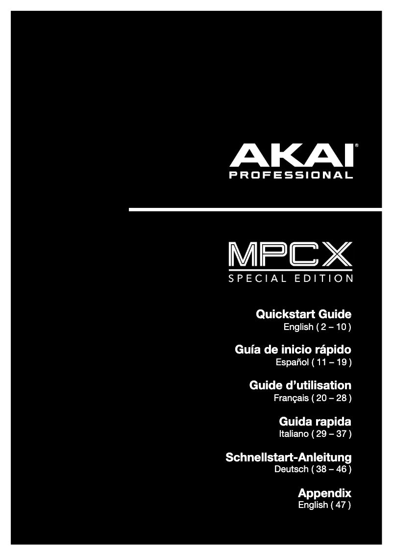 Page 1 of the manual User Manual AKAI MPC
