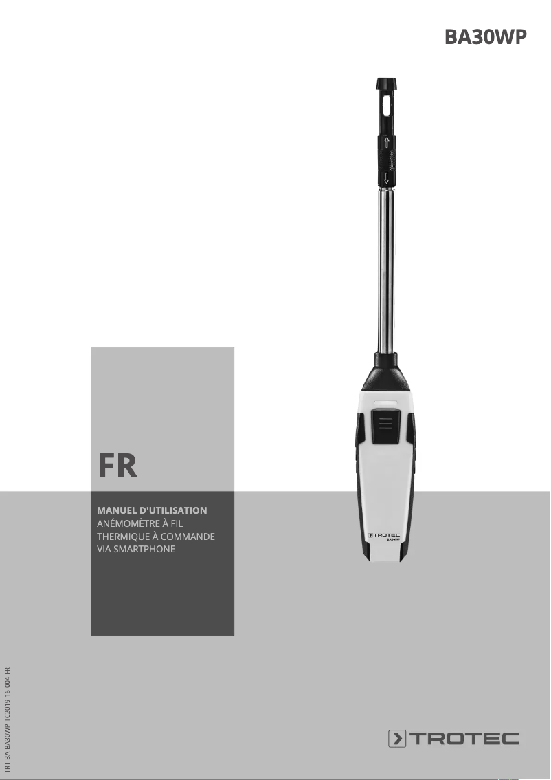 First page image of the manual for BA30WP