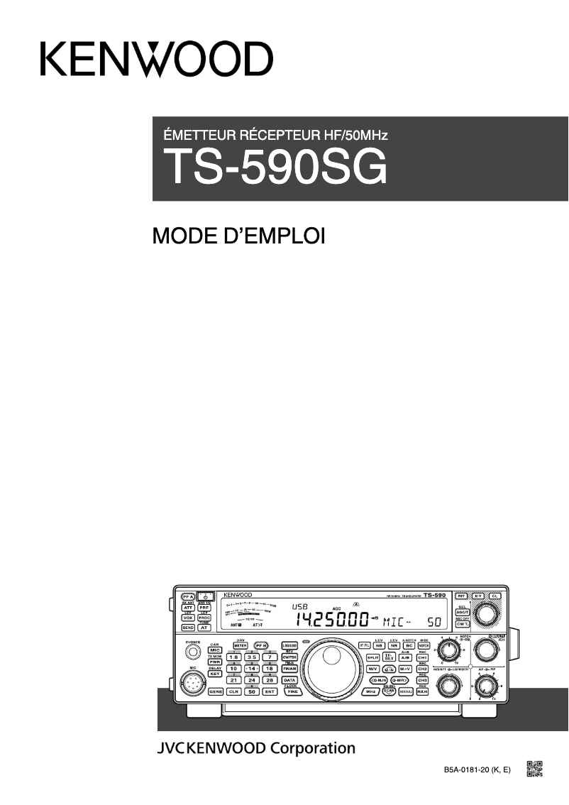 First page image of the manual for TS-590S