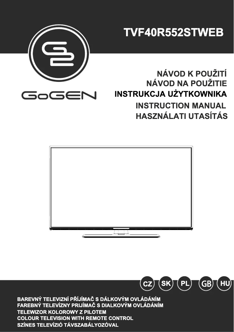 First page image of the manual for TVF40R552STWEB