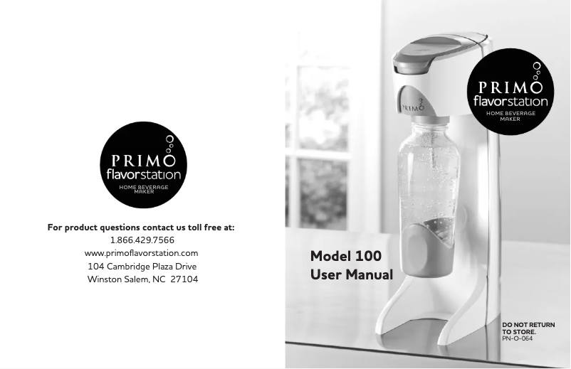 First page image of the manual for FlavorStation 100