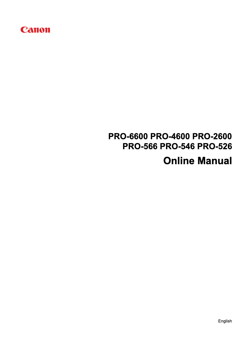 Page 1 of the manual User Manual Canon imagePROGRAF PRO-6600