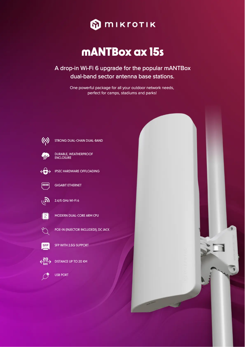 First page image of the manual for mANTBox ax 15s