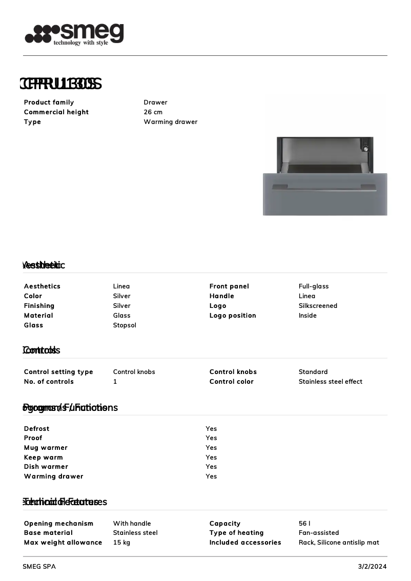 Image de la première page du manuel de l'appareil CPRU130S