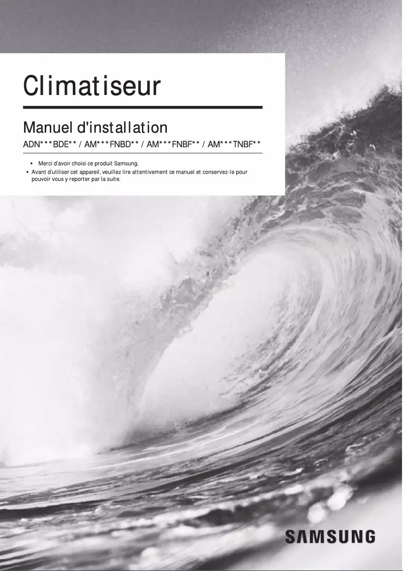 First page image of the manual for AM160FNBFEB/EU