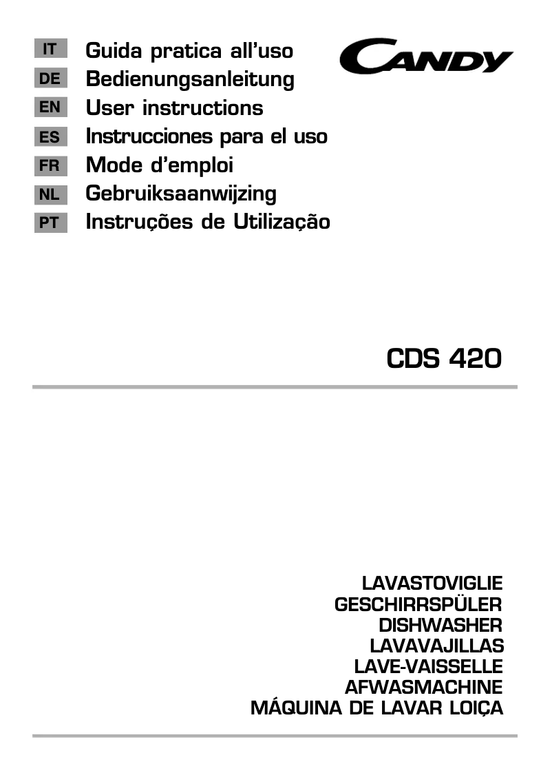 First page image of the manual for CDS 420N-S