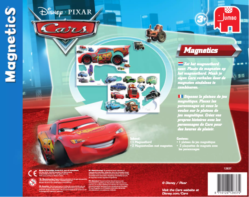 Page 1 of the manual User Manual Jumbo Disney Pixar Cars Magnetics