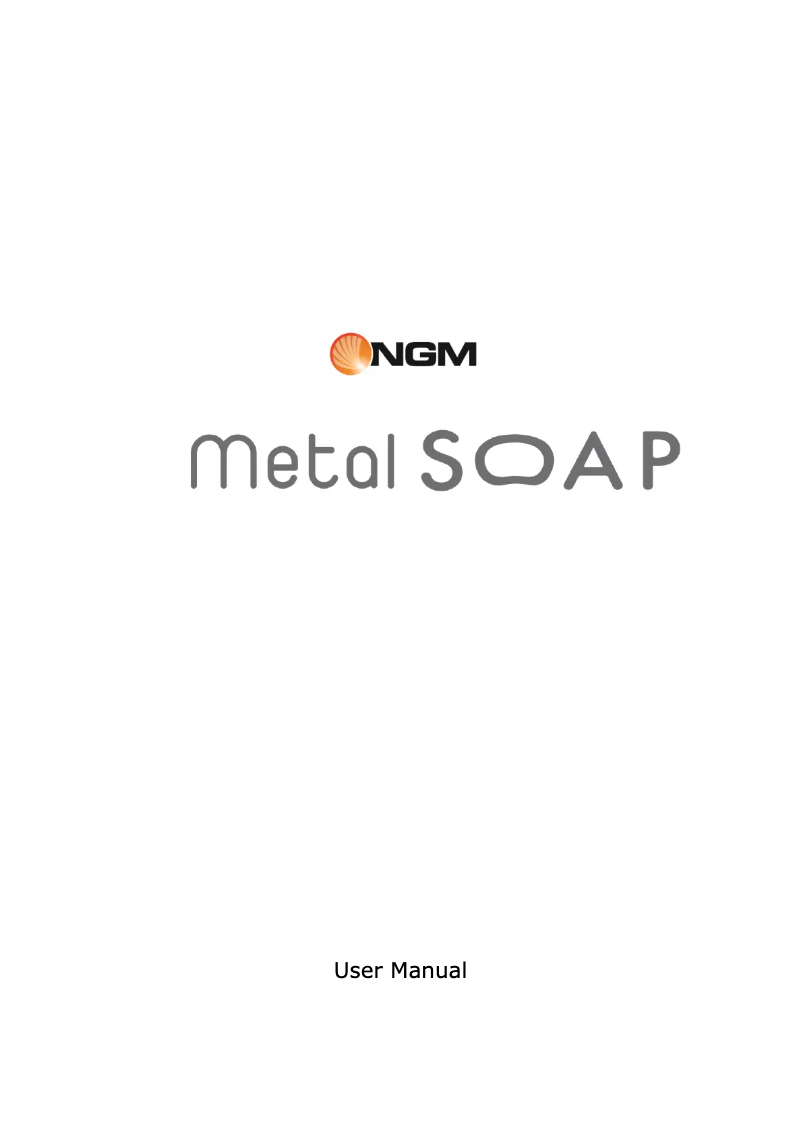 First page image of the manual for Metal Soap
